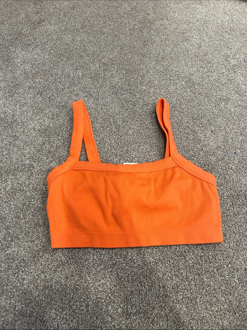 Ribbed Orange Bralette - Women Intimates & Sleepwear